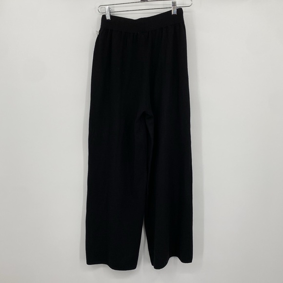 Luna Soft Black Wide Leg Pants Women’s Sz XL Pull On Cozy Drawstring Lounge - Picture 6 of 14